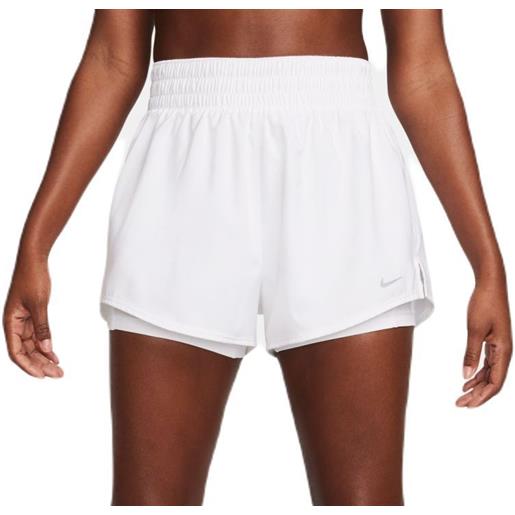Nike pantaloncini da tennis da donna Nike dri-fit one shorts - white/reflective silver