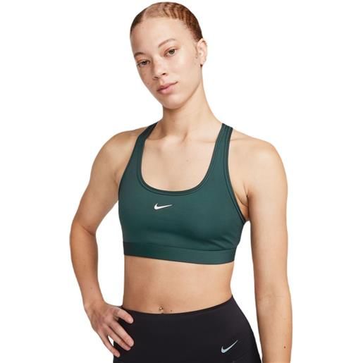 Nike reggiseno Nike swoosh light support non-padded sports bra - deep jungle/white