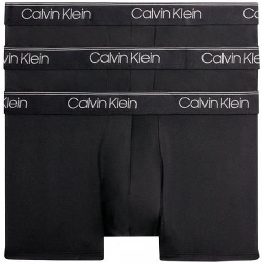 Calvin Klein boxer sportivi da uomo Calvin Klein low rise trunk microfiber stretch 3p - black