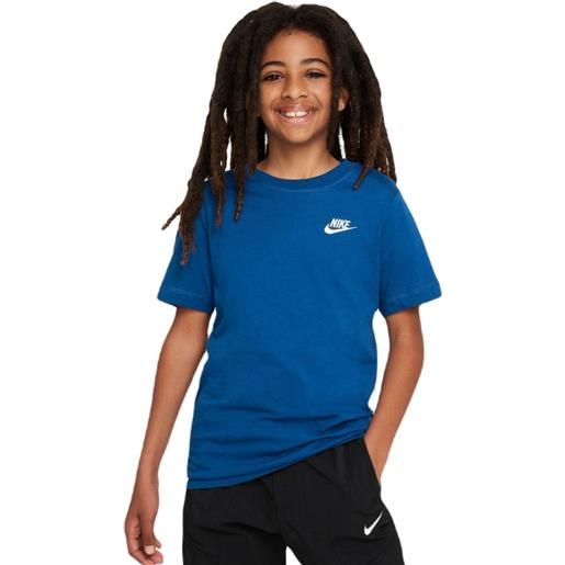 Nike maglietta per ragazzi Nike kids nsw tee embedded futura - court blue/white