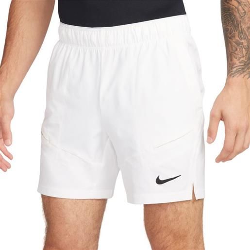 Nike pantaloncini da tennis da uomo Nike court dri-fit advantage 7" tennis short - white/white/black