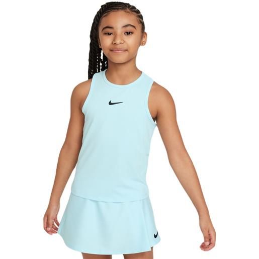 Nike maglietta per ragazze Nike girls court dri-fit victory tank - glacier blue/glacier blue/black