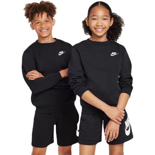 Nike felpa per ragazze Nike kids sportswear club fleece hoodie - black/white