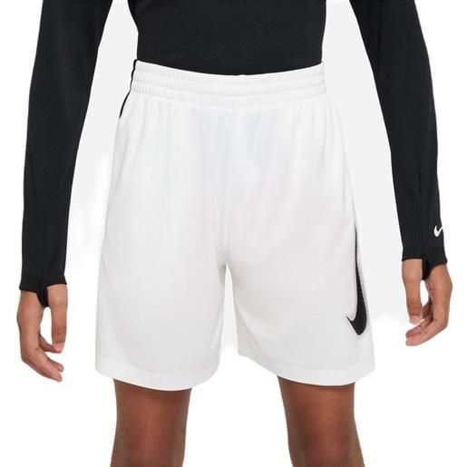Nike pantaloncini per ragazzi Nike boys dri-fit multi+ graphic training shorts - white/black/black