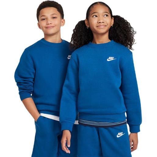 Nike felpa per ragazze Nike kids sportswear club fleece hoodie - court blue/white
