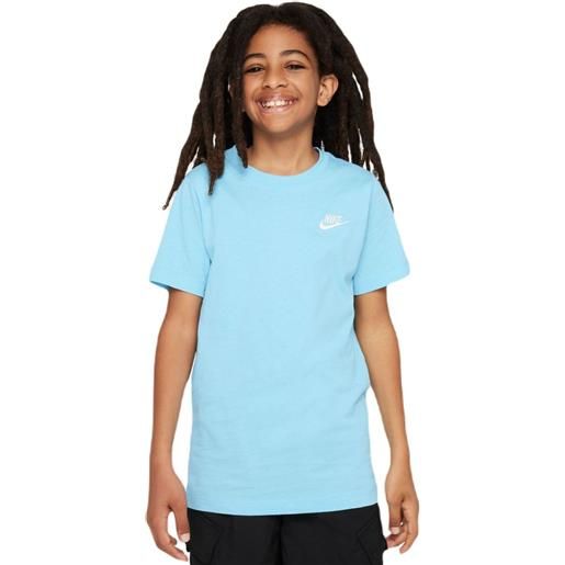 Nike maglietta per ragazzi Nike kids nsw tee embedded futura - aquarius blue/white