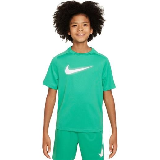 Nike maglietta per ragazzi Nike kids dri-fit multi+ top - stadium green/white