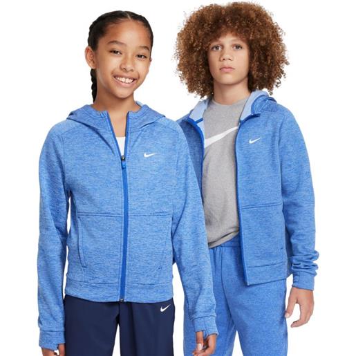 Nike felpa per ragazzi Nike therma-fit multi+ full-zip training hoodie - game royal/polar/white