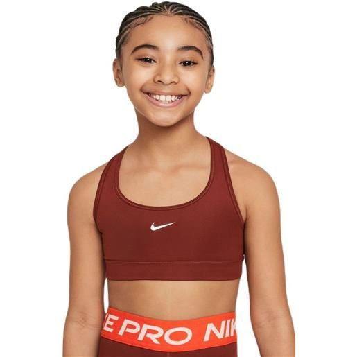 Nike reggiseno per ragazze Nike girls swoosh sports bra - dark team red/white