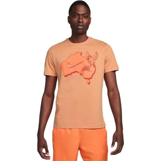 Nike t-shirt da uomo Nike court tennis t-shirt - amber brown