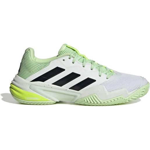 Adidas scarpe da tennis da uomo Adidas barricade 13 m - cloud white/semi green spark/core black