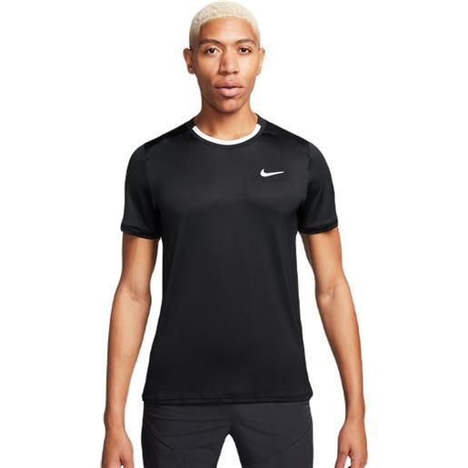 Nike t-shirt da uomo Nike court dri-fit advantage top - black/white