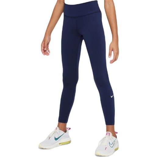 Nike pantaloni per ragazze Nike girls dri-fit one legging - midnight navy/white