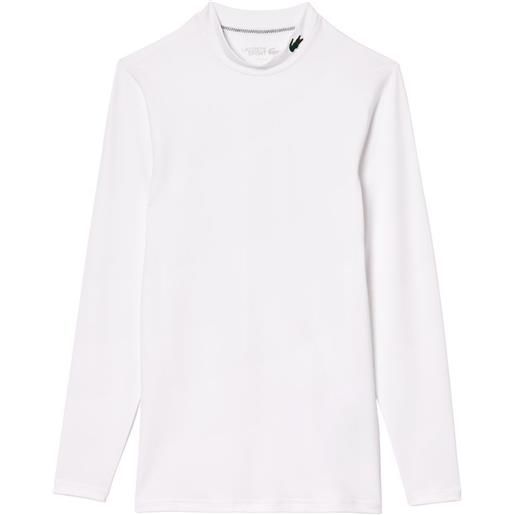 Lacoste t-shirt da tennis da uomo Lacoste recycled fiber long sleeve sports t-shirt - white/black
