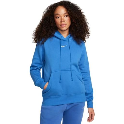 Nike felpa da tennis da donna Nike sportwear phoenix fleece hoodie - star blue/sail