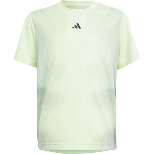 Adidas maglietta per ragazzi Adidas pro tee kids - semi green spark