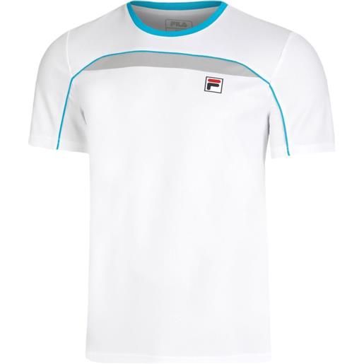 Fila t-shirt da uomo Fila austarlian open asher crew t-shirt - white/silver scone