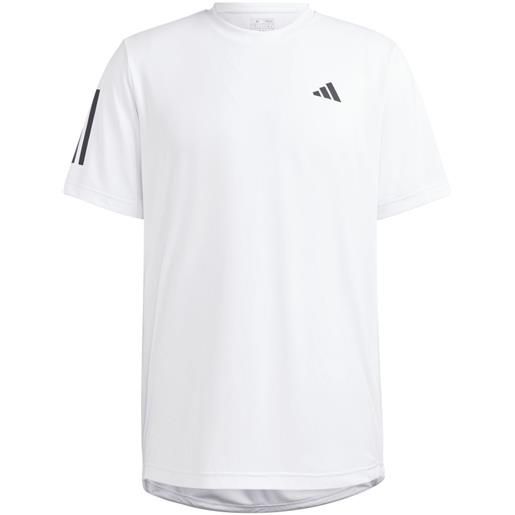 Adidas t-shirt da uomo Adidas club 3 stripes tennis tee - white blanc