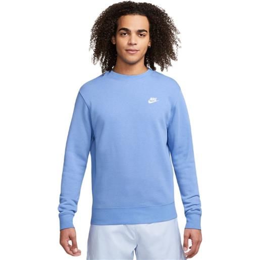 Nike felpa da tennis da uomo Nike swoosh club crew - polar/white