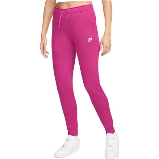 Nike pantaloni da tennis da donna Nike sportswear club fleece pant - fireberry/white
