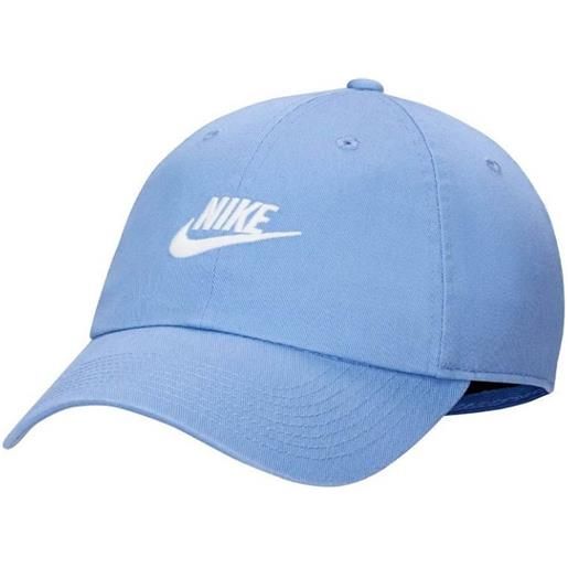 Nike berretto da tennis Nike club unstructured futura wash cap - polar/white