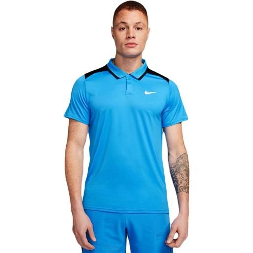 Nike polo da tennis da uomo Nike court dri-fit advantage polo - light photo blue/black/white