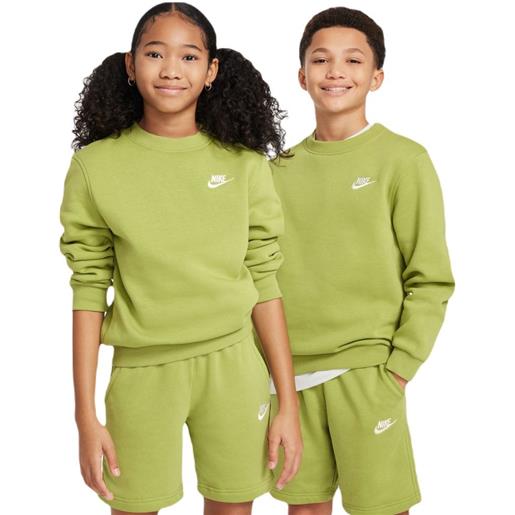 Nike felpa per ragazze Nike kids sportswear club fleece hoodie - pear/white