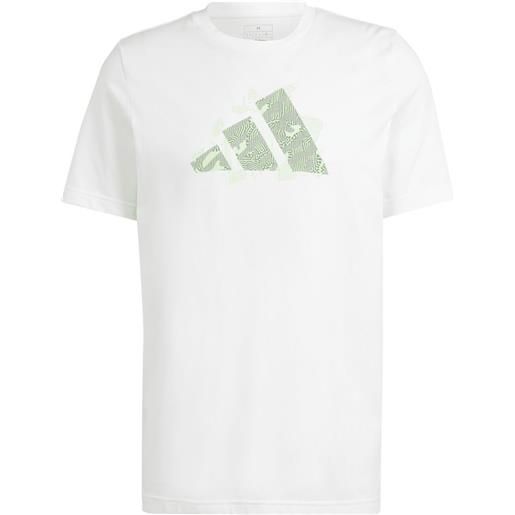 Adidas t-shirt da uomo Adidas tennis logo slam graphic t-shirt - white