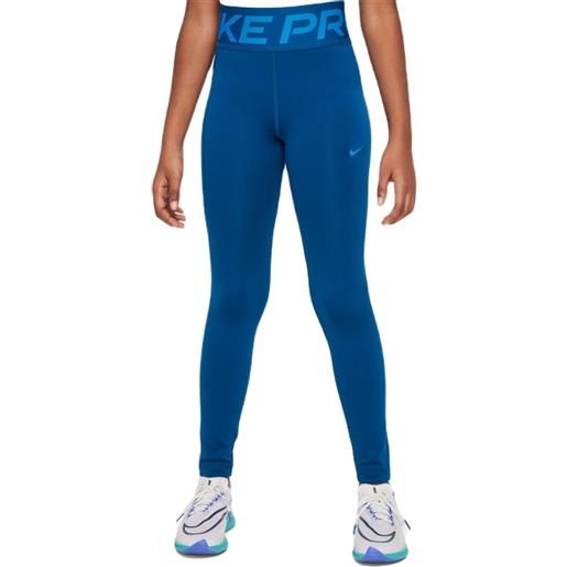 Nike pantaloni per ragazze Nike girls dri-fit pro leggings - court blue/light photo blue