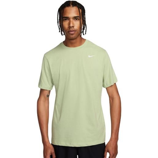 Nike t-shirt da uomo Nike solid dri-fit crew - olive aura/white