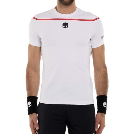 Hydrogen t-shirt da uomo Hydrogen tennis zig zag tape t-shirt - white/red