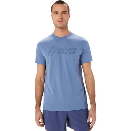 Asics t-shirt da uomo Asics logo short sleeve t-shirt - denim blue/thunder blue