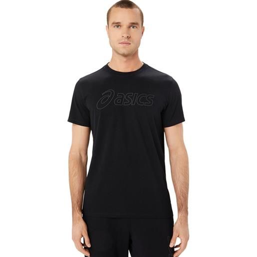 Asics t-shirt da uomo Asics logo short sleeve t-shirt - performance black/graphite grey