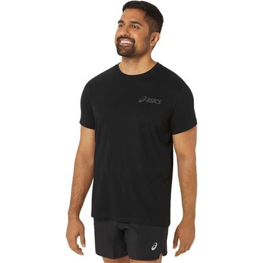 Asics t-shirt da uomo Asics chest logo short sleeve t-shirt - performance black/graphite grey