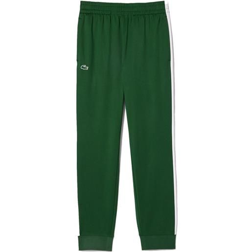 Lacoste pantaloni da tennis da uomo Lacoste technical pants - green/white