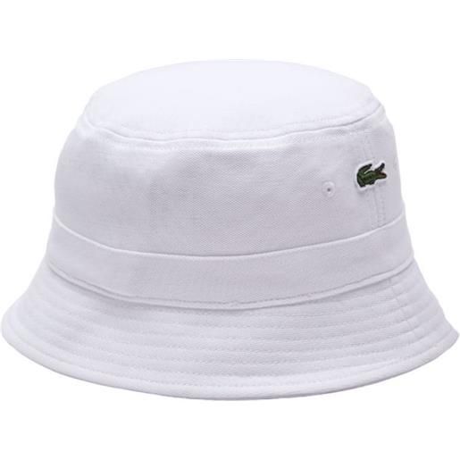 Lacoste berretto da tennis Lacoste organic cotton bucket hat - white