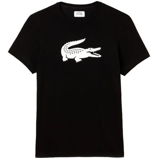 Lacoste maglietta per ragazzi Lacoste boys sport tennis technical jersey oversized croc t-shirt - black