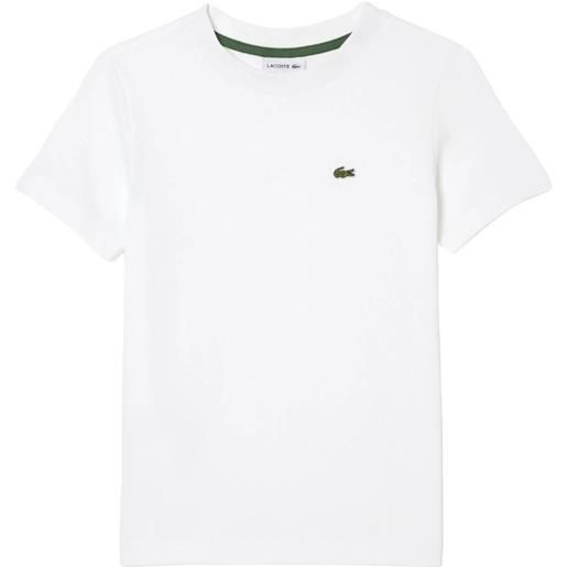Lacoste maglietta per ragazzi Lacoste boys plain cotton jersey t-shirt - white