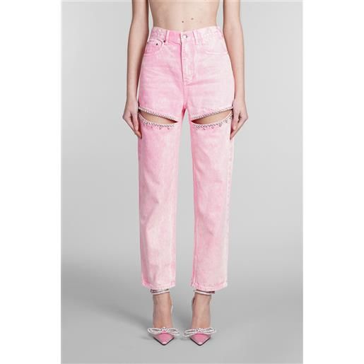 Area jeans in cotone rosa