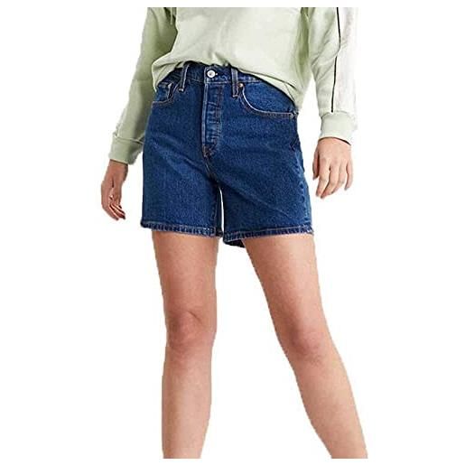 Levi's 501 mid thigh shorts, pantaloncini di jeans, donna, salsa charleston shadow, 28w