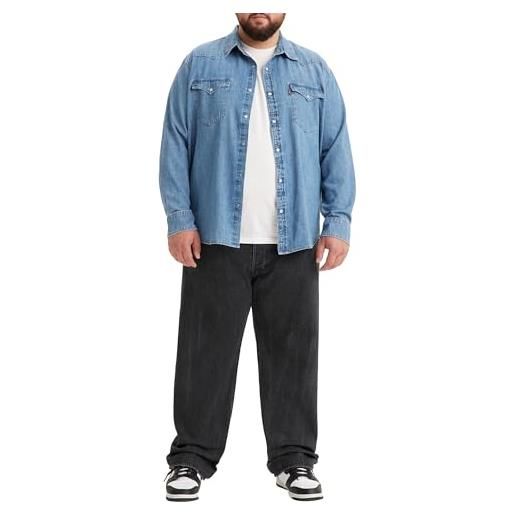 Levi's 501 original fit big & tall, jeans, uomo, medium indigo worn in, 46w / 32l