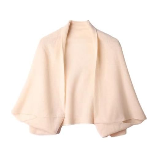 Generic scialle lavorato a maglia da donna in lana 100% morbido e caldo cardigan mantello avvolge spalla collo sciarpe multifunzionali in pashmina