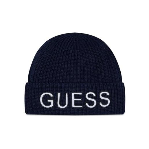 GUESS cappello hat cuffia zuccotto lana invernale berretto uomo logo m3bz18z39b0 taglia unica colore principale blue