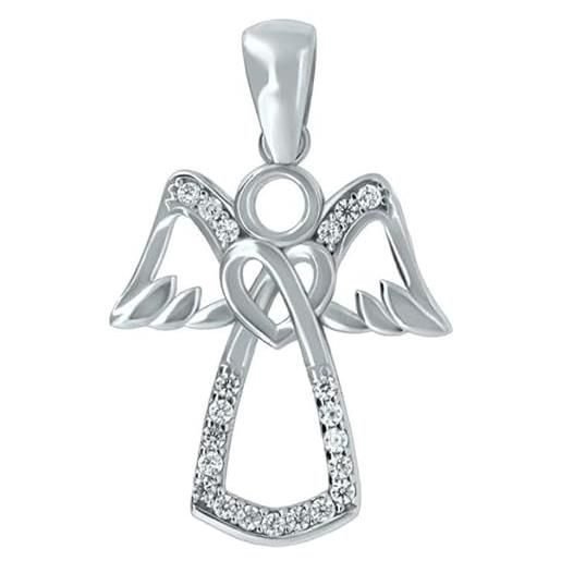 Brilio ciondolo gentle pendant made of white gold angel pent113_au_w sbr1817 marca, estándar, metallo, nessuna pietra preziosa