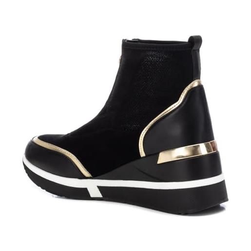 XTI 141795, scarpe abbottinate donna, nero, 39 eu