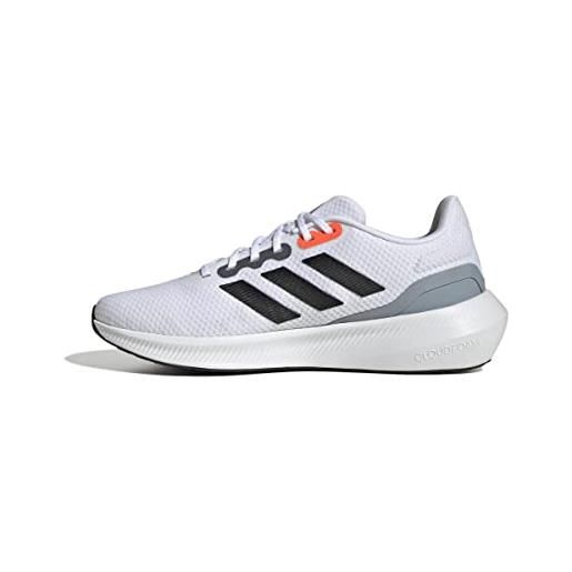 adidas run. Falcon wide 3 , sneakers uomo, ftwr white/core black/crystal white, 45 1/3 eu