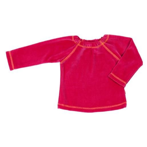 Tragwerk, maglioncino in velluto per neonati, morbido e facile da infilare, rosa (framboise), 68 cm