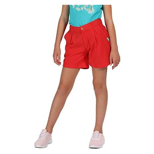 Regatta damita coolweave - pantaloncini in cotone effetto vintage, bambino, pantaloncini, rkj096, fard corallo. , 3-4 anni