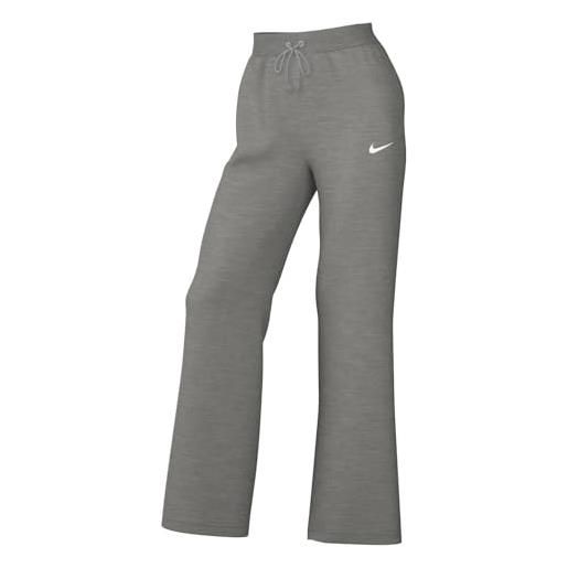 Nike dq5615-063 w nsw phnx flc hr pant wide pantaloni sportivi donna dk grey heather/sail taglia 2xl