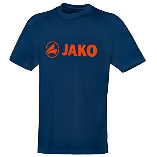 JAKO promo - maglietta da bambino unisex, unisex - bambini, maglietta, 6163, blu notte/fiamma, 140